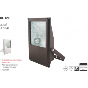 HL120 PROIECTOR MET-HAL NEGRU Rx7S 150W