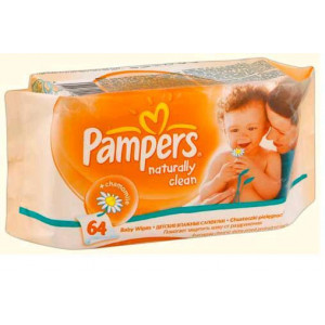 PAMPERS BW Naturally Clean  64 buc