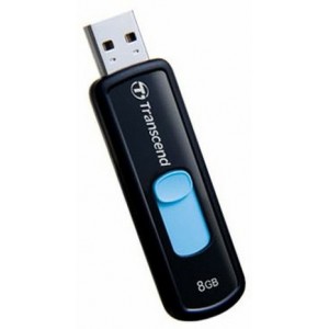 8 GB USB Flash Drive  Transcend "JetFlash 500", Black, Capless, Retail, USB2.0