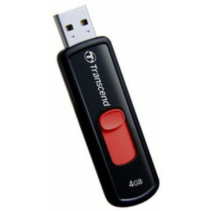 4 GB USB Flash Drive  Transcend "JetFlash 500", Black, Capless, Retail, USB2.0