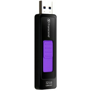 32 GB USB Flash Drive  Transcend "JetFlash 760", Black/Violet, Capless, Hi-Speed , Retail, USB3.0/2.0