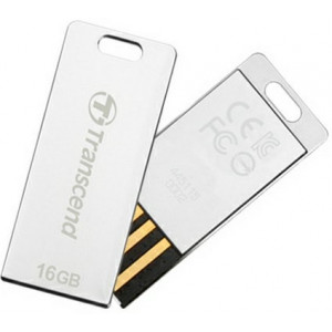 16 GB USB Flash Drive  Transcend  "JetFlash T3S", Silver, Stainless Steel, Ultra-slim Size, USB2.0