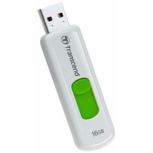 16 GB USB Flash Drive  Transcend "JetFlash 530", White, Capless, Retail, USB2.0