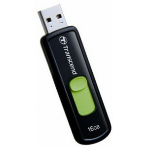 16 GB USB Flash Drive  Transcend "JetFlash 500", Black, Capless, Retail, USB2.0