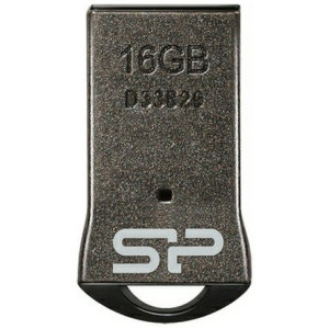 16 GB USB Flash Drive Silicon Power "Touch T01", Metal Black, Retail, USB2.0