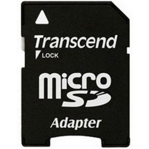 16GB MicroSDHC (Class 4), SD adapter, Transcend "TS16GUSDHC4" (R/W:19/7MB/s)