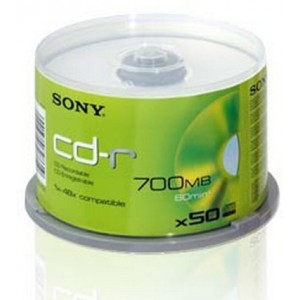 CD-R 700MB, 52x, 50 Spindle, Sony