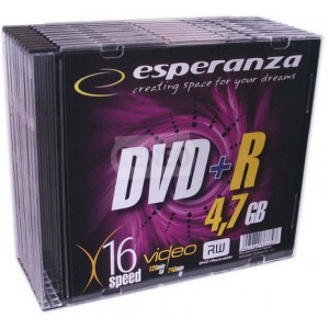 DVD+R ESPERANZA 4,7GB x16 - Slim Case 10 pcs. (ES 1118)
