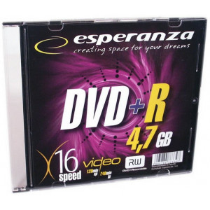 DVD+R ESPERANZA 4,7GB x16 - LightScribe v.1.2 - Slim 1 pcs. (ES 1238)