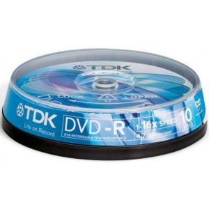 DVD+R 4.7GB, 16x, 10 Cake,TDK