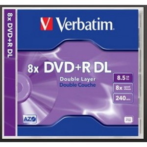 DVD+R 8.5GB, 8x, 5 Jewel Case, Verbatim, Double Layer