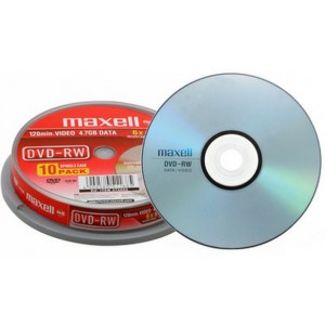 DVD-RW 4.7GB, 6x, 10 Cake, Maxell