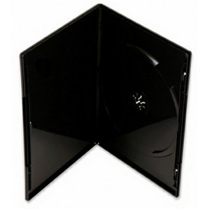 DVD Box for 1 Disk, 7 mm, 1*Black Ultra Slim