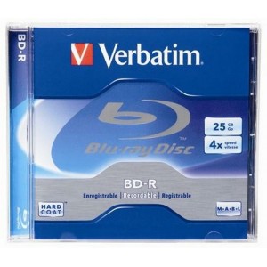 BD-R Blu-Ray 25GB, 4X, 1 Jewel Case, Verbatim, printable