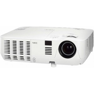 NEC V260XG DLP XGA Projector 2600Lum, 2000:1, White, 2.5kg, 3D ready DLP (3D ready DLP; Native/Supported Resolution: XGA(1024x768)/640x480 to 1920 x 1080; Aspect Ratio: 4:3 Native, 16:9 Selectable; Brightness : 2600 ANSI lumens; Contrast Ratio: 2000:1
