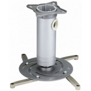 Ceiling Mount Reflecta "Superia" Universal Silver, 220mm, max.load 13.75kg 360° Rotation and 15° tiltable. Universal projector plate, tool kit and screws are included. For all types of Data Video Projectors. Steel construction with Electrostatic Powder Co