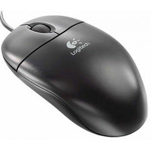 Logitech S96 Optical Mouse, Wheel, PS/2, black, bulk