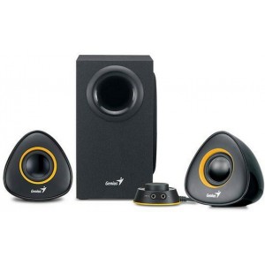Speakers  Genius SW-2.1 800, 20W RMS, remote control, headphone and line-in jack