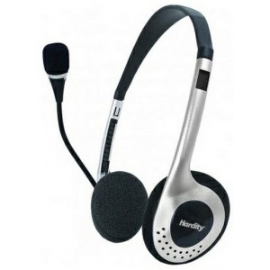 Hardity HP-210MV, Headphones with  microphone, volume control, Black/Silver