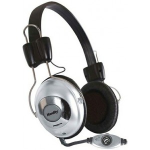 Hardity HP-340MV, Headphones with  microphone, volume control, Black/Silver