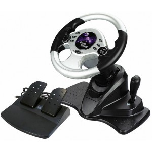 Wheel Gembird  SHOCKFORCE with Dual vibration, Gas/Brake Pedals, USB
