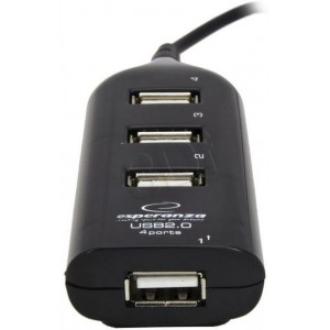 Esperanza USB Hub EA116,  mini-size, 4 ports, USB 2.0