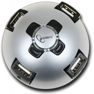 USB 2.0 Hub 4-port Gembird "UHB-CT04" Semi-sphere with rotating ports