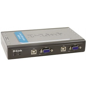 D-Link DKVM-4U 4 port USB  KVM Switch with 2x cables