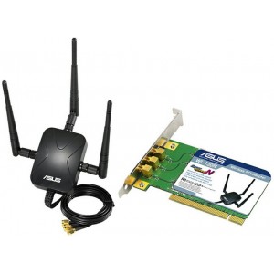 PCI Wireless N LAN Adapter ASUS "WL-130N/EU", 270Mbps, 802.11n/g/b, 2.4GHz, Deatacheable  Antenna