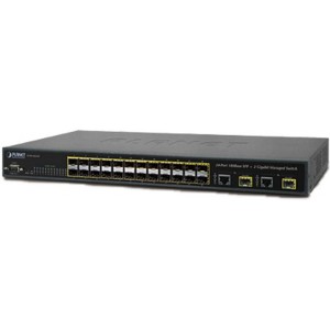 24-port 100Mbps SFP Planet "FGSW-2624SF-EU"+2 Gigabit TP / SFP, Combo Web Smart Switch
