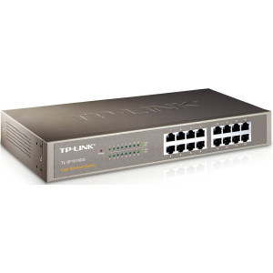 16-port 10/100Mbps Desktop Switch  TP-LINK " TL-SF1016DS", 13-inch rack-mountable steel case