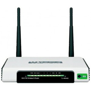 Wireless N Router TP-LINK "TL-MR3420",Compatible with UMTS/HSPA/EVDO USB modem,3G/WAN failover,2T2R