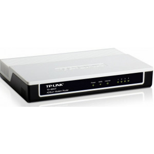 TP-LINK TD-8840T, 4 ethernet ports ADSL2+ router with bridge and NAT router, Trendchip chipset, ADSL/ADSL2/ADSL2+, Annex A, with ADSL spliter, Built-in 4-port Switch