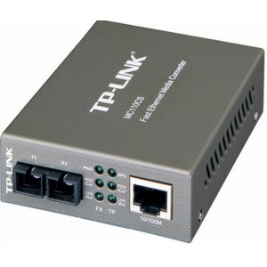 Converter MC110CS, 10/100M RJ45 to 100M single-mode SC fiber Full-duplex,up to 20Km