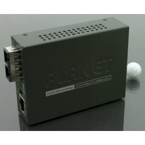 1000Base-T to 1000Base-LX (WDM TX:1310nm, SM), Planet GT-706A15-EU, Smart Media Converter -60km