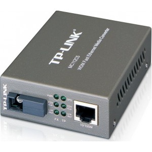 10/100M RJ45 to 100M, TP-Link single-mode SC fiber (WDM) Converter MC112CS, F-duplex, up to 20Km