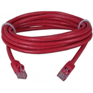 Patch Cord     0.5m, Red, PP12-0.5M/R, Cat.5E, molded strain relief 50u" plugs