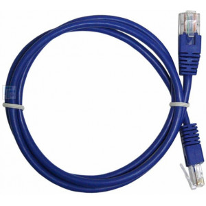 Patch Cord     1 m, Blue, PP12-1M/B, Cat.5E, molded strain relief 50u" plugs