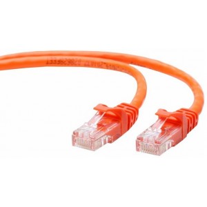 Patch Cord 1 m, Orange, PP12-1M/O, Cat.5E, molded strain relief 50u" plugs