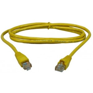 Patch Cord     3m, Yellow, PP12-3M/Y, Cat.5E, molded strain relief 50u" plugs
