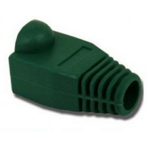 Boot cap for RJ-45, green, UTP cat.5 modular plug,  100 pcs/bag