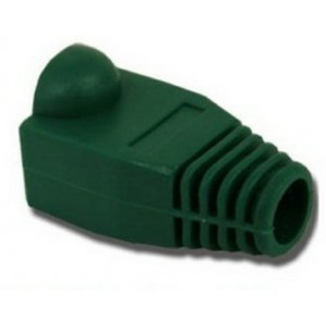 Boot cap for RJ-45, green, UTP cat.5 modular plug, 100 pcs/bag