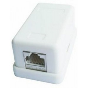 1xJack RJ-45 CAT5e, half-shielded keystone jacks Surface mount box