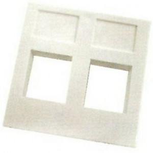 Face plate 2 port, Frech type,45x45mm, LY-FP50