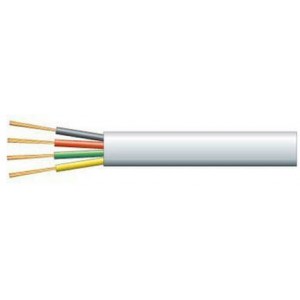 4 core telephone flat cable,TEL4B, 28AWG 2.2X4.5MM 100M/ROLL black