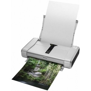 Printer Canon Pixma iP100 with battery LK-62, A4, 9600x2400 dpi_1pl, ESAT 9.0/5.9 ipm, USB 2,0 & IrDA IR, Optional (Bluetooth Unit BU-30 & Automobile Power Unit PU-200U), 2 tank - PGI-35 Black, CLI-36 Color