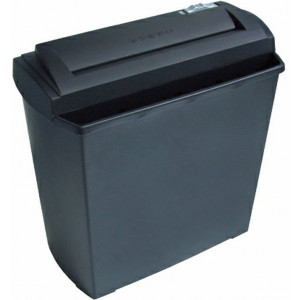 Fellowes P-20, Cut Size: 7mm, Vol.-11l, Shreds Staples Резка продольная - 7мм. Уничтожает бумагу со скобами. Уровень секретности (по DIN 32757) - 1. Максимальная загрузка: 5 листов 80 г/кв.м. Объем контейнера: 11 литров. Защита от перегрева. Автостарт при