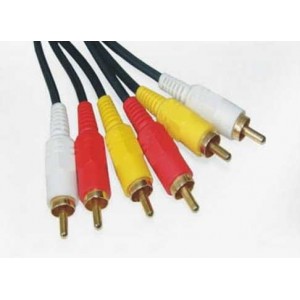 CCRCA01 Audio Cable 3*RCA Plug -> 3*RCA Plug, 24k gold-plated connectors,  1.5m