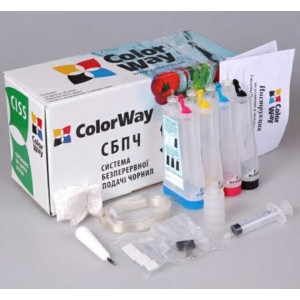 CISS ColorWay H-177 BK/C/LC/M/LM/Y, HP PhotoSmart: 3100ser/3200ser/3213/3300ser/3310/3313/8200ser/8230/8253/C5100ser/C5183/C6100ser (w/Ink, w/Cartridge+Chip)