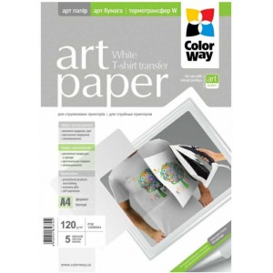 ColorWay Termotransfer MatteCoated Photo Paper A4, 120g, 5pcs  (PTW120005A4)